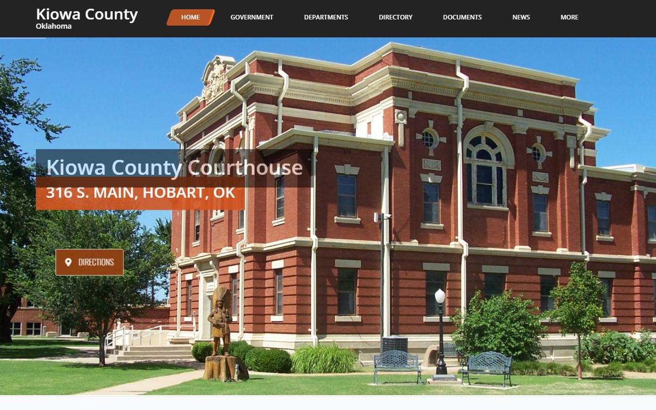 Official Kiowa County homepage with court records links